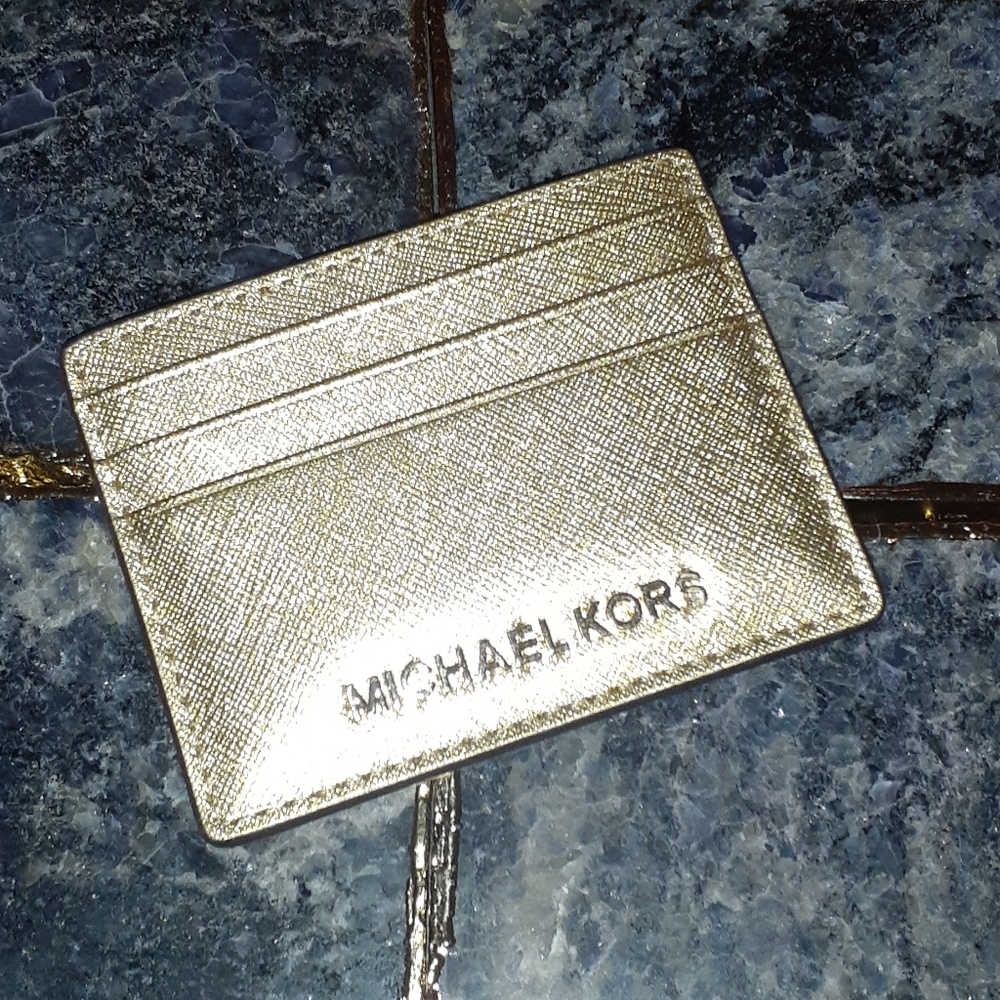 Gold Michael Kors Card Holder